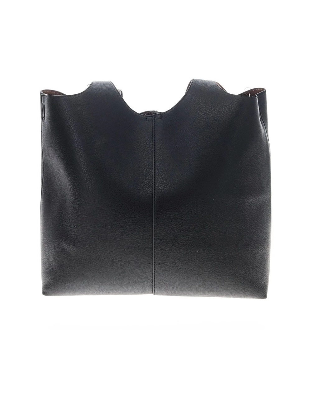 Madison West Black Leather Satchel Tote